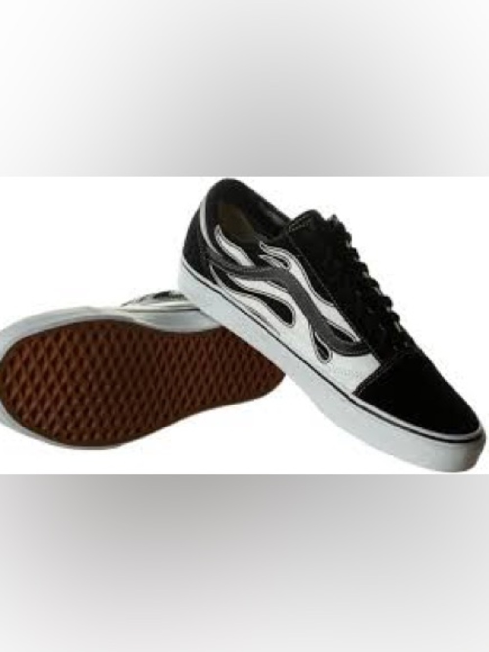 Vans Old Skool White Flane Low-Top Sneakers. Men 6.5, Ladies 8.0